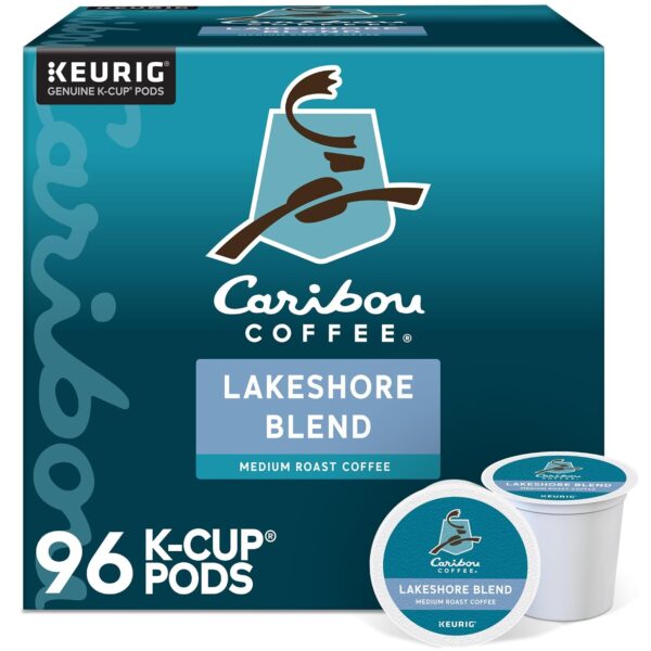 Caribou Coffee Lakeshore Blend K-Cup Pods, Medium Roast, 96 Count