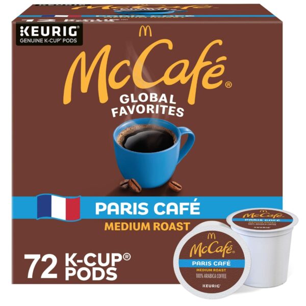 McCafe Paris Cafe K-Cup Pods, Medium Roast Coffee, 72 Count