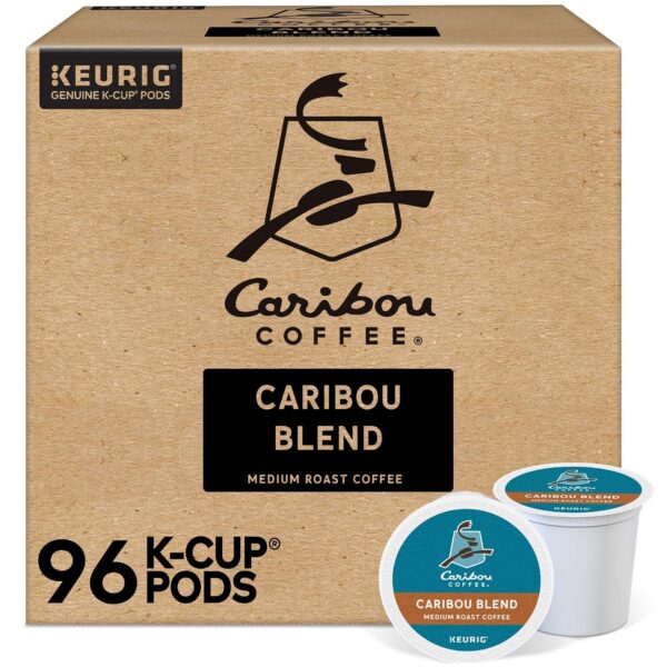 Caribou Coffee Caribou Blend  K-Cup Pod, Medium Roast Coffee, 96 Count