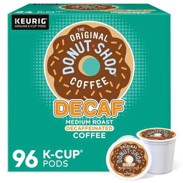 The Original Donut Shop Decaf Medium Roast Coffee, K-Cup Pods, 96 Count