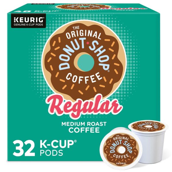 The Original Donut Shop Regular Medium Roast Coffee Pods, 32 Count