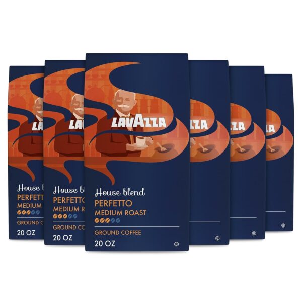 Lavazza House Blend Perfetto Ground Coffee 20oz Pack of 6