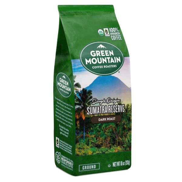 Green Mountain Coffee Roasters Sumatra Reserve, Whole Bean Coffee, Dark Roast, Bagged 10oz