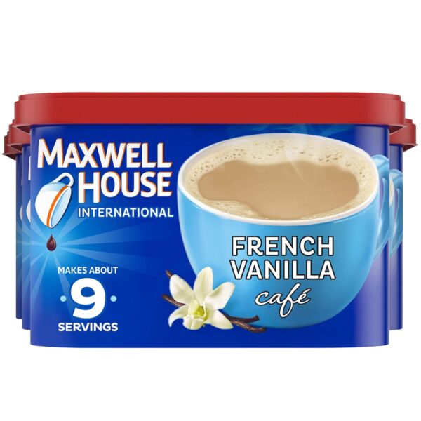 Maxwell House International French Vanilla Café-Style Instant Coffee Beverage Mix, 4 ct. Pack, 8.4 oz