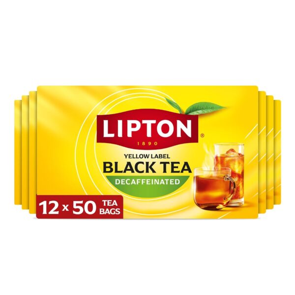 Lipton Decaf Black Tea Bags 600 Tea Bags (50ct – Pack of 12)