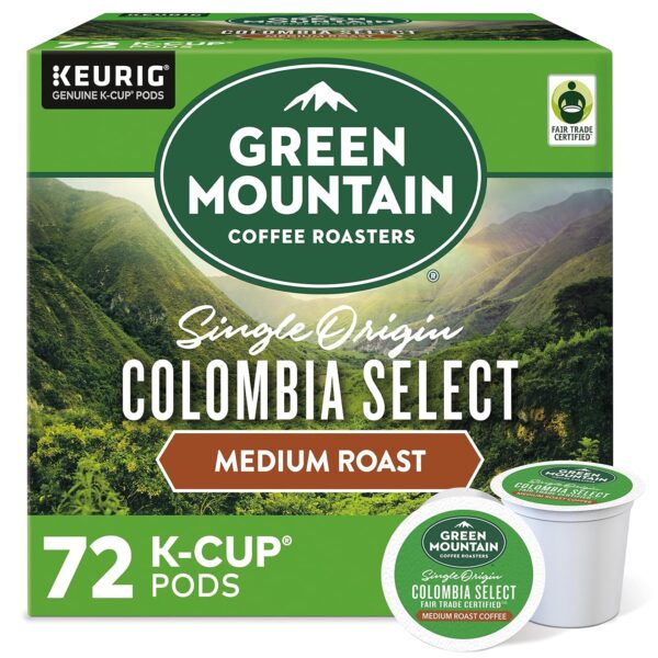 Green Mountain Coffee Roasters Colombia Select Medium Roast Coffee Pods, 72 Count