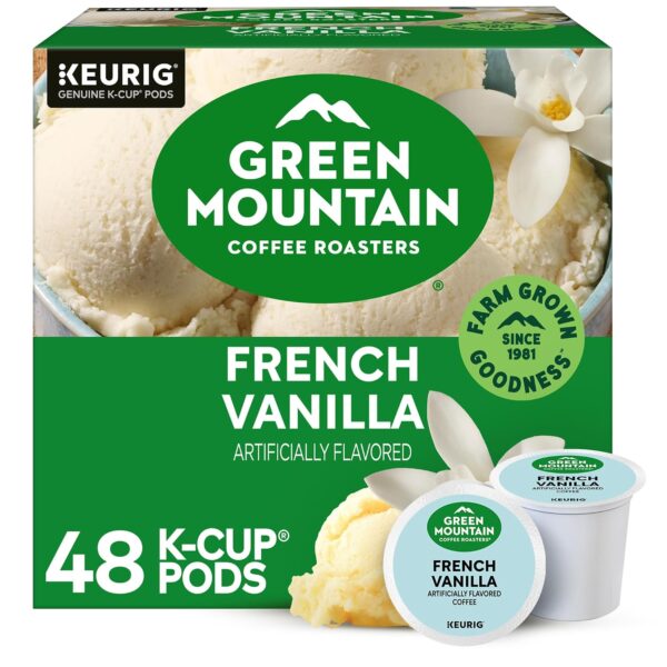 Green Mountain French Vanilla Coffee, K-Cup Pods, 48 Count
