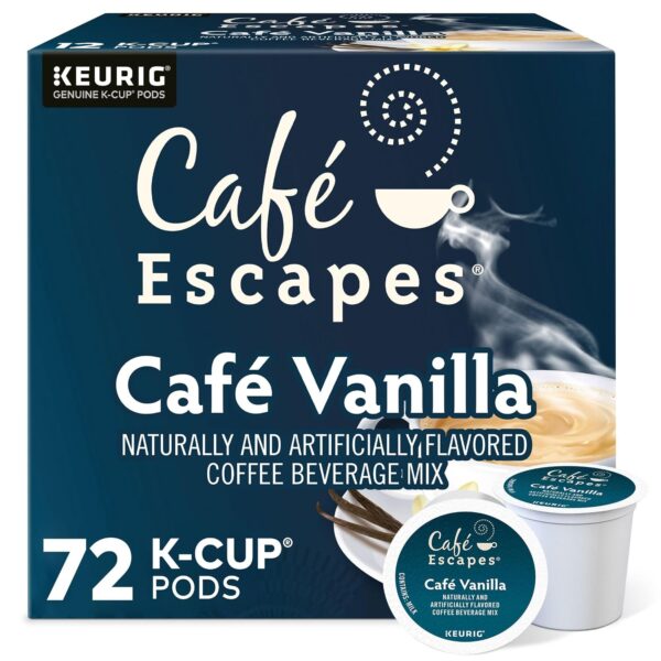 Cafe Escapes Cafe Vanilla K-Cup Pods, 72 Count