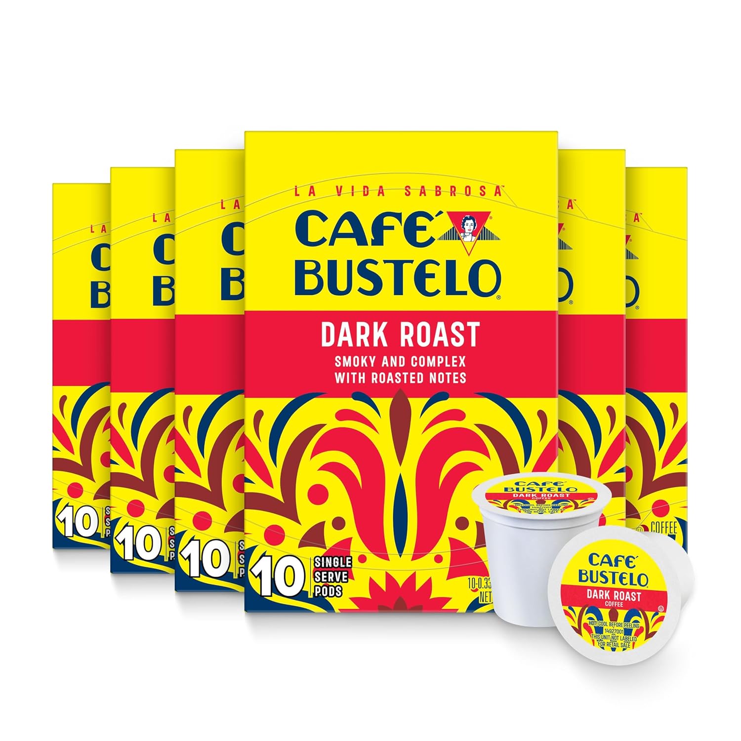 Wholesale Cafe Bustelo Dark Roast Pods 10-Ct 6-Pack