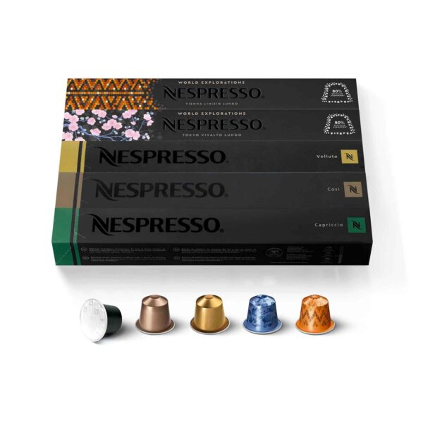 Nespresso Original, Variety Pack, Mixed Roast, 50-Count Coffee Pods