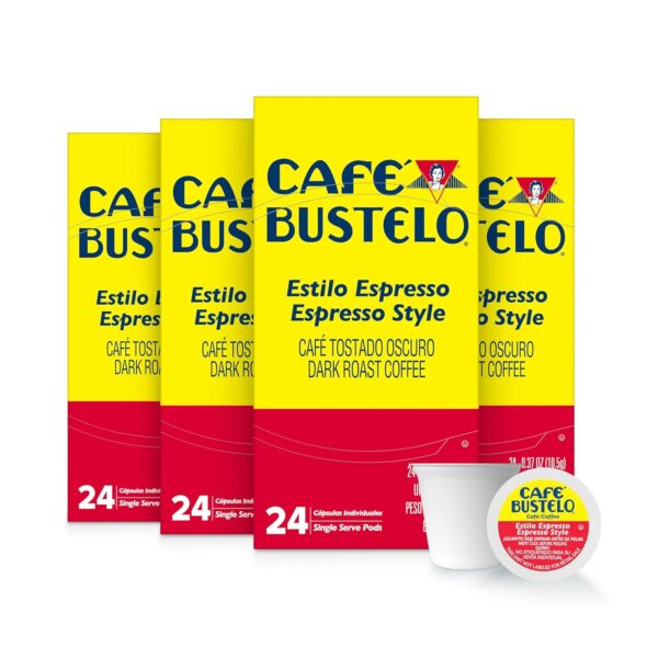 Café Bustelo Espresso Style Dark Roast Coffee Pods, 96 Count