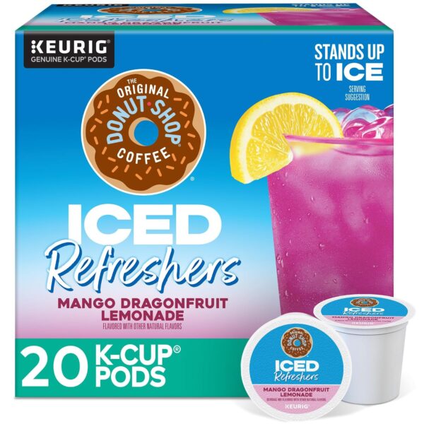 The Original Donut Shop Mango Dragonfruit Refresher, K-Cup Pods, 20 Count